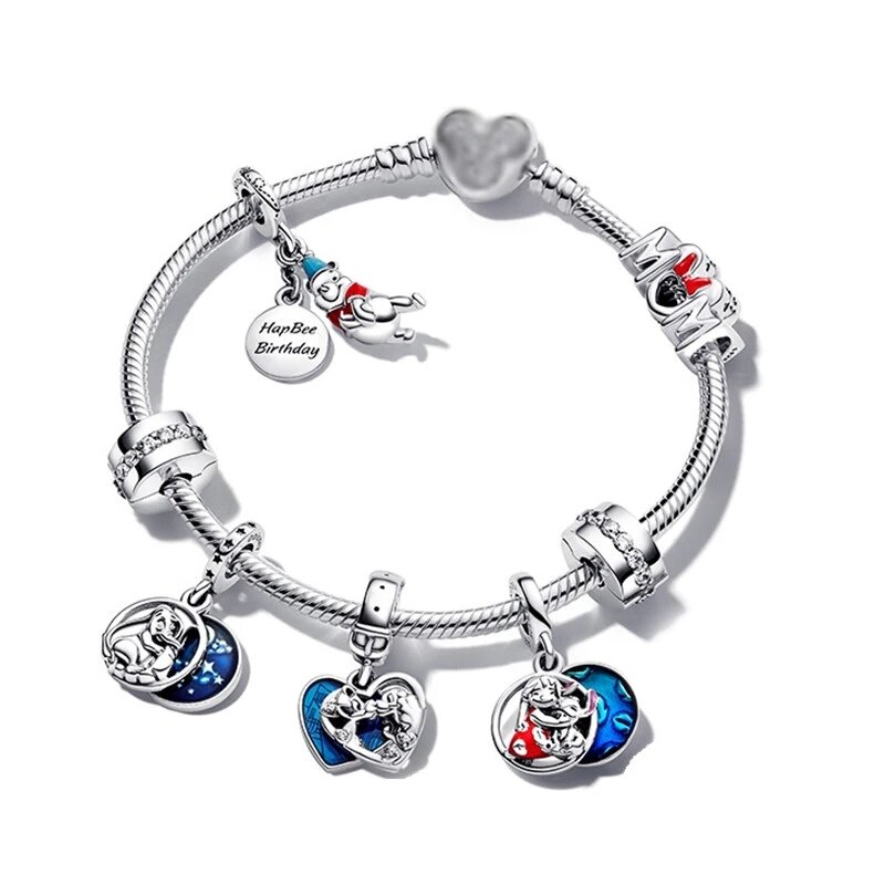 New charm Cocker Spaniel lady bead jewelry castle Dangle charm pendant Fit Original Pandora bracelet for women jewery Gift