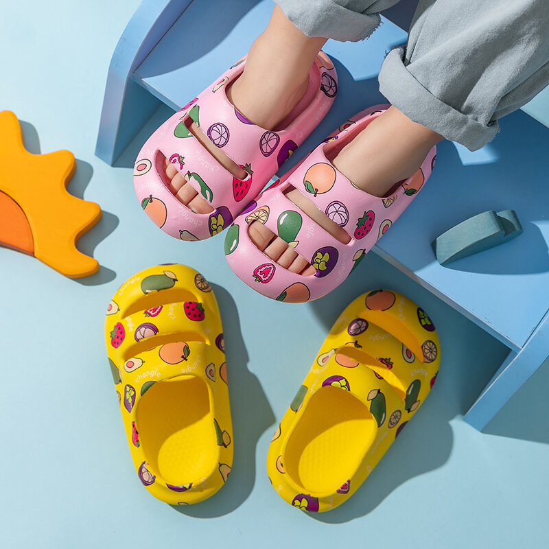 2022 Baby Shoes New Summer Cute Casual Pink Light Kids Slippers Breathable Girl Boy Non-slip Flat Children Sandals Free Shipping