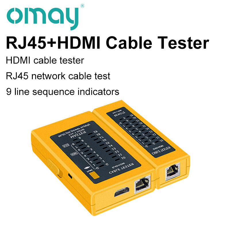 OMAY Penguji Kabel Jaringan RJ45 RJ11 HDMI Wire Line Finder Elemen Kontrol Industri Multifungsi untuk RJ45 RJ11 HDMI