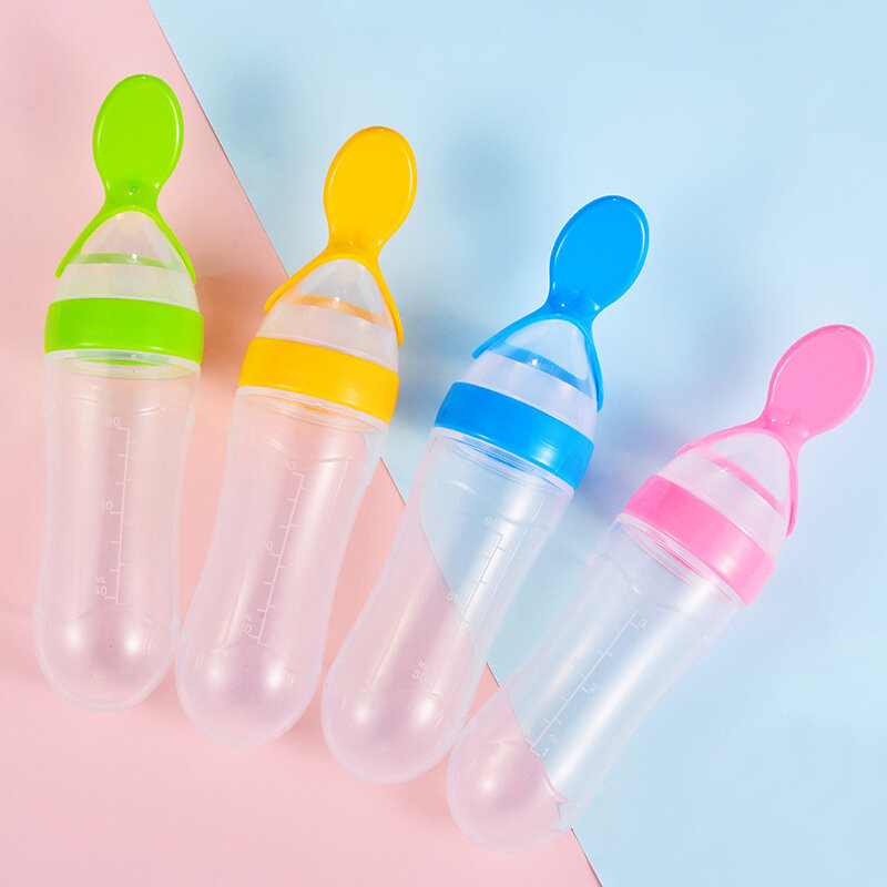 Baby Spoon Bottle Feeder Dropper Silicone Spoons for Feeding Medicine Kids Tableware Squeezing Bottle Children Accessories