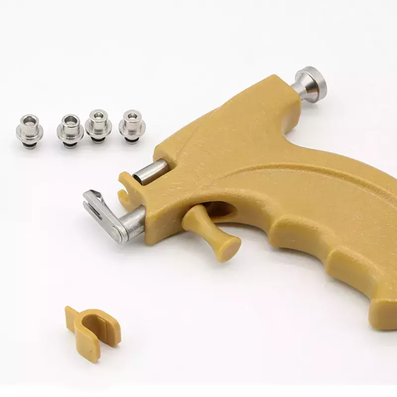 Kit professionnel de piercing stérile, ensemble pistolet et outils pour trouer les oreilles, le nez, et le nombril, en acier solide, sans douleur et en sécurité