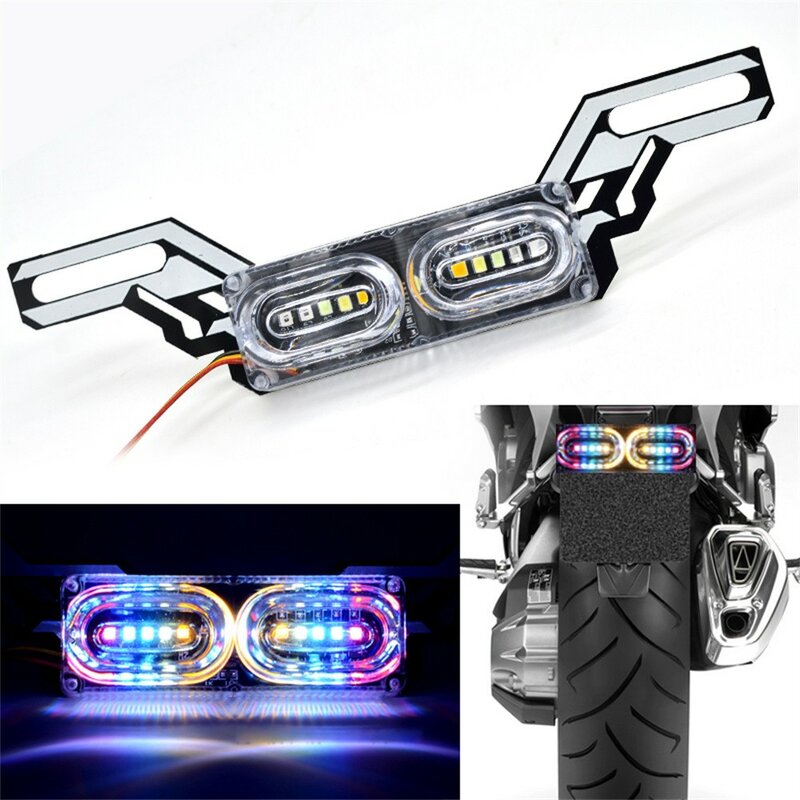 1pcs 12V Motorcycle SMD LED Strobe Brake License Plate Light Taillight Cool High Quality Car Lights Accessories