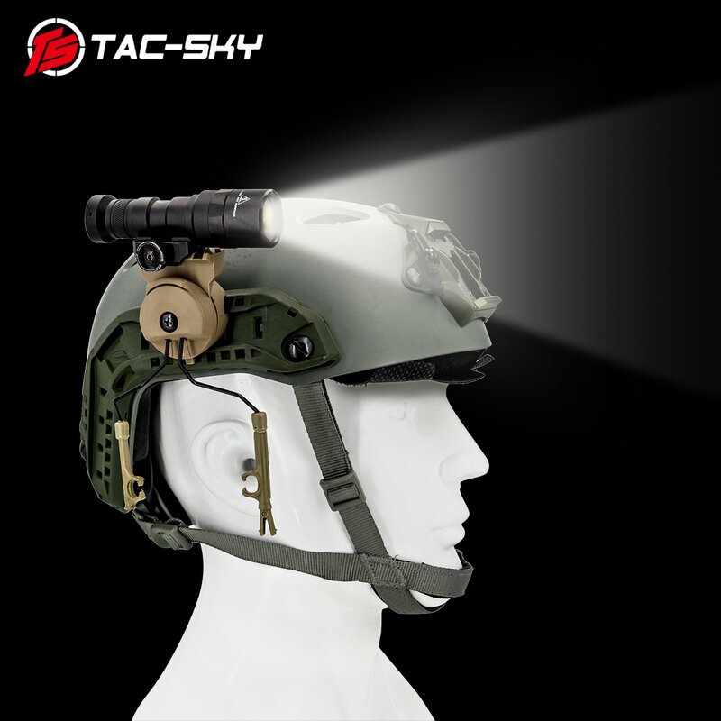TS TAC-SKY аксессуары для крепления тактического света для PELTOR, тактическая гарнитура COMTAC ARC Rail Adapter Helmet Mount DE