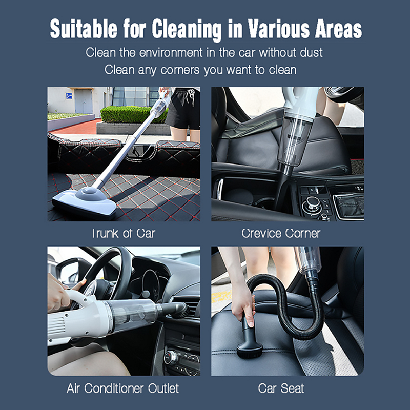Aspirapolvere per auto portatile 12000Pa aspirapolvere asciutto e umido ricaricabile senza fili di grande aspirazione per la pulizia domestica e dell'automobile