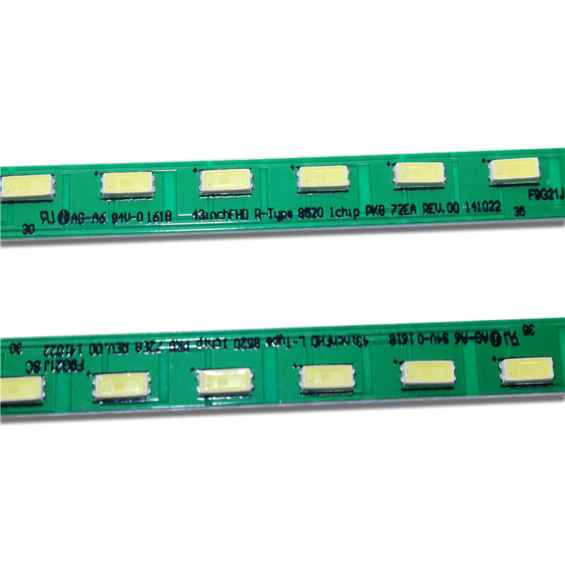 New 10PCS kit LED backlight bar 36 lights for LG 43LF5400 43LF5900 43UF9000 43LF5410 43UF9000 MAK63207801 in G1GAN01-0794A 0793A