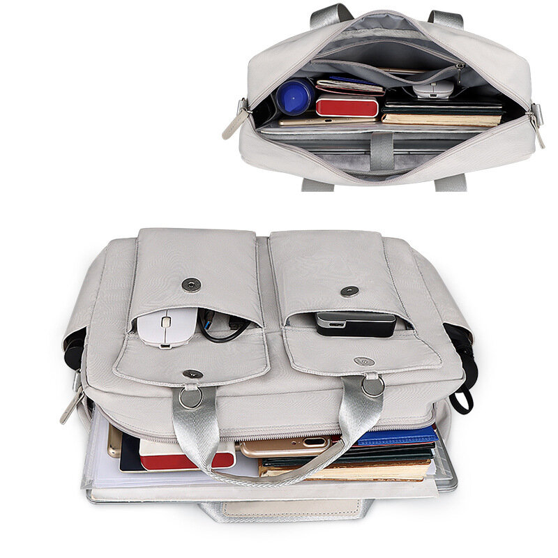 Waterproof Shockproof Laptop Bag Briefcase Men's Women's Shoulder Tote Crossbody Travel Office Business Document Storage Pouch
