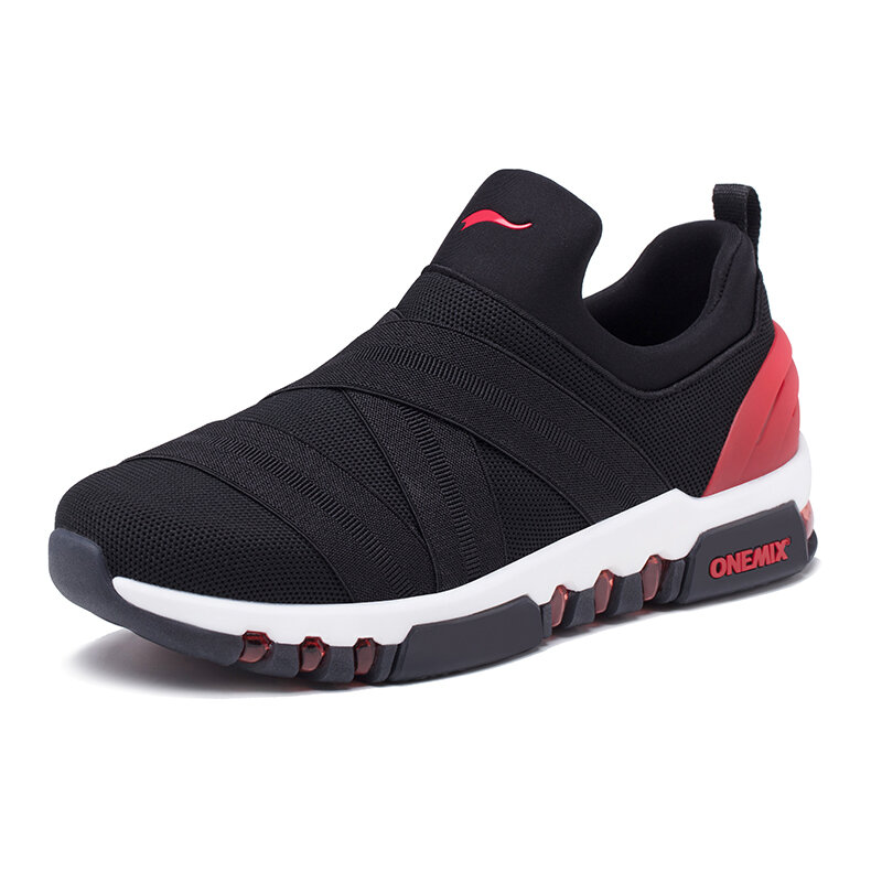 ONEMIX Sepatu Wanita Musim Gugur Baru Sneakers Pergelangan Kaki Kaus Kaki Merah Sneakers Modis Pria Sepatu Kasual Putih Ukuran 35-46 Zapatillas Mujer
