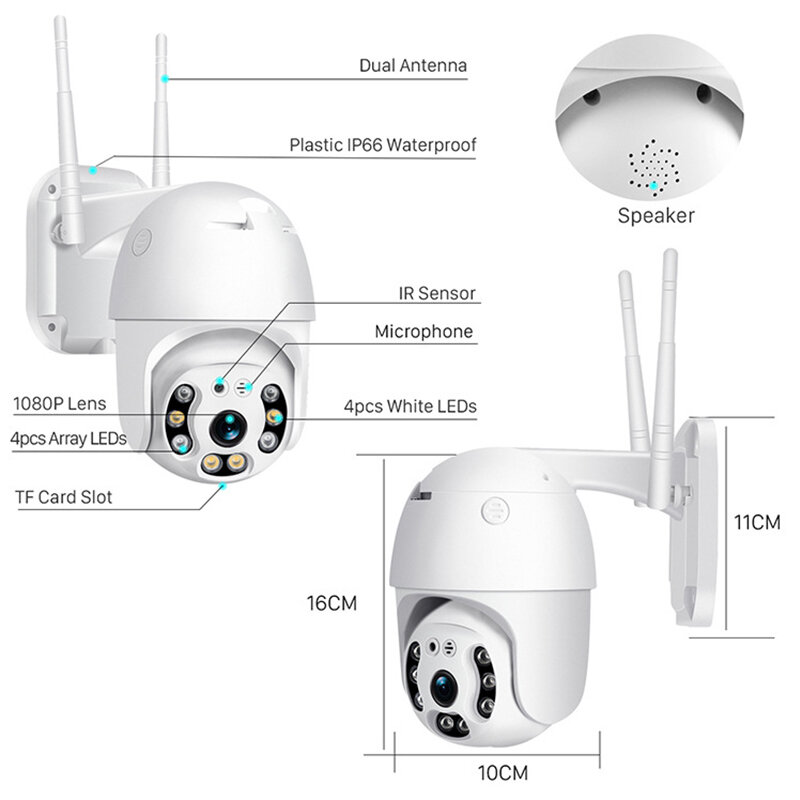 Kamera IP Baru 5MP HD Luar Ruangan AI Deteksi Manusia Audio Keamanan Nirkabel Kamera CCTV P2P Digital Zoom Kamera Wifi Pengawasan