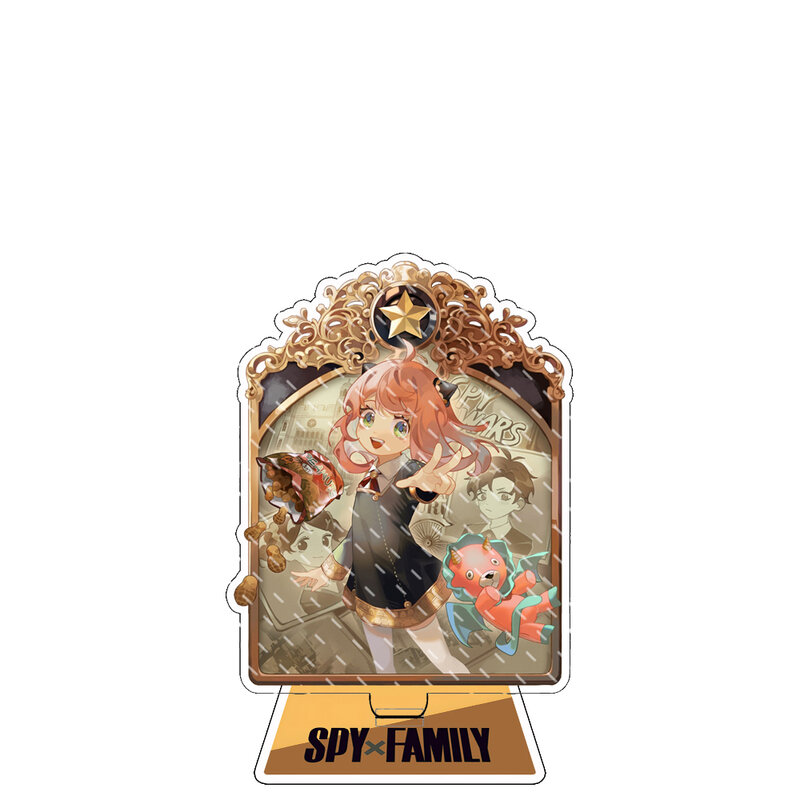 Anime spy x figura da família acrílico suporte crepúsculo loid falsificador yor falsificador anya modelo placa coleção dos desenhos animados fãs presentes