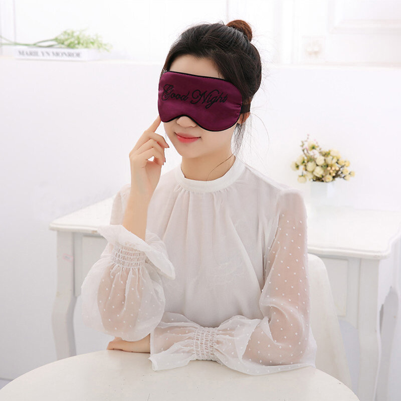 นอนหลับ Mask Eye Cover Silk Sleep Dream หน้ากากไหมเทียมสำหรับผู้หญิงผู้ชายเดินทาง Smooth แฟชั่น Nap Blindfold