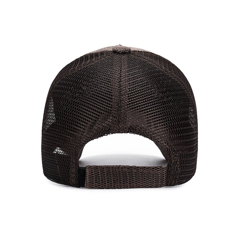 3.93 Polegada bill visor boné de beisebol extra longo borda ajustável respirável viseira malha chapéu bordado para homens