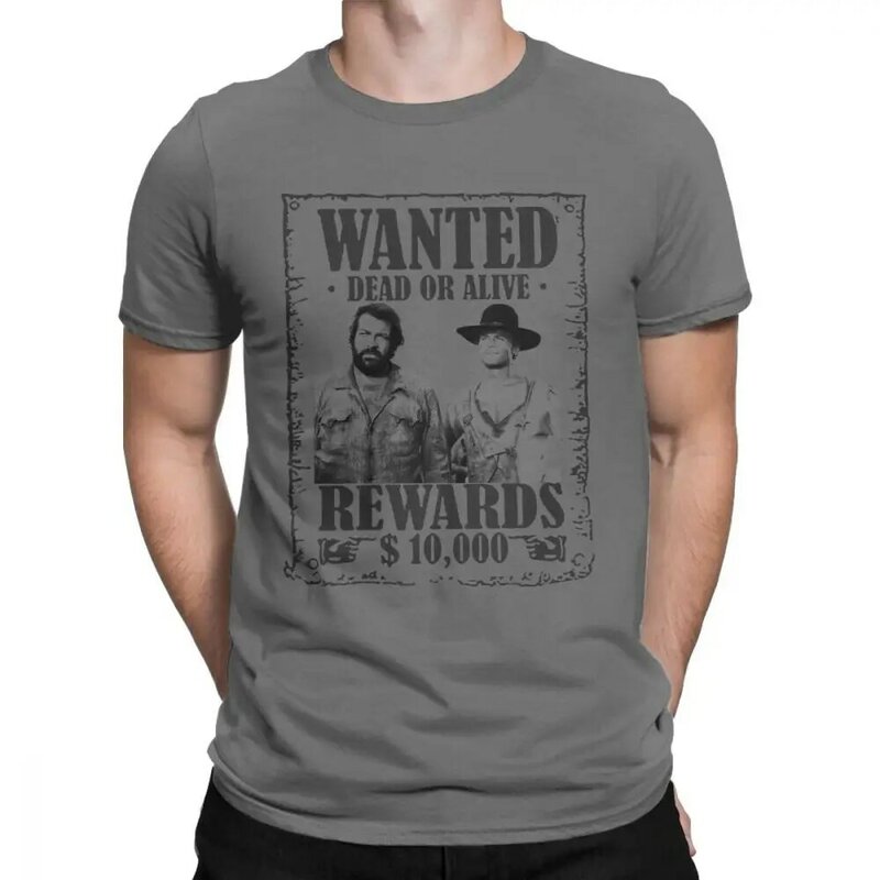 T-Shirts Men Bud Spencer Terence Hill Wanted Lo Chiamavano Classic Epic Movie T-Shirts T-Shirts Graphic Tops Vintage T-Shirts
