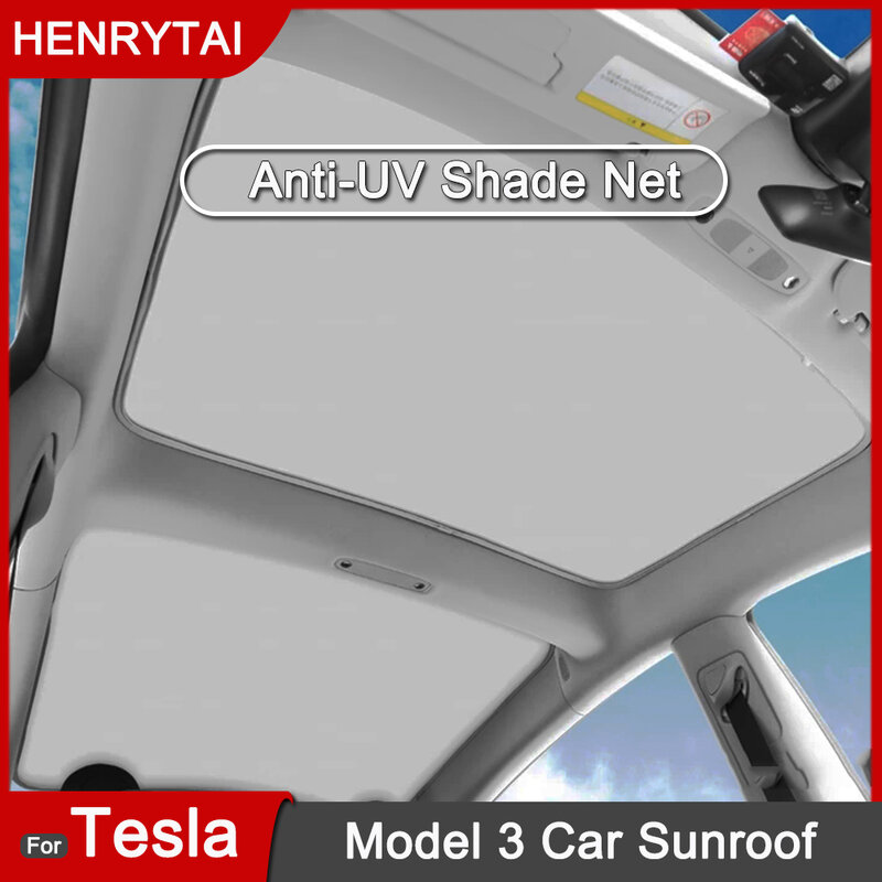 For Tesla Model 3 Sunroof Shade Accessories Skylight Rear Windshield Blind Shading Net Car Roof Sunshade Window Shades Sun Shade
