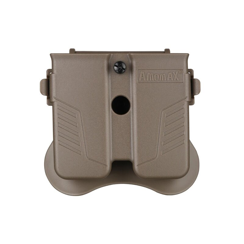 Amomax 권총용 더블 9mm 매그 파우치, 9mm, 40 '또는 45' 구경 권총 탄창, 싱글 또는 더블 스택