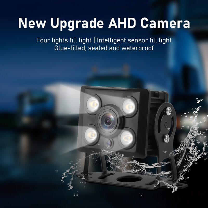7 ''HDด้านหลังกล้องหัวการบิน18ไฟอินฟราเรดNight Visionกล้องกันน้ำรถบรรทุกสำหรับรถบัสรถExcavator