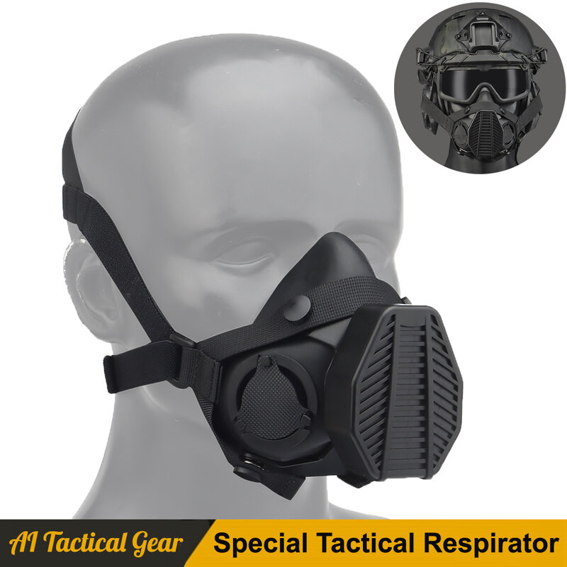 Special Tactical Respirator Tactical Helmet Airsoft Mask Replaceable Canister Cosplay Multi-Function Protect Gear Military Games