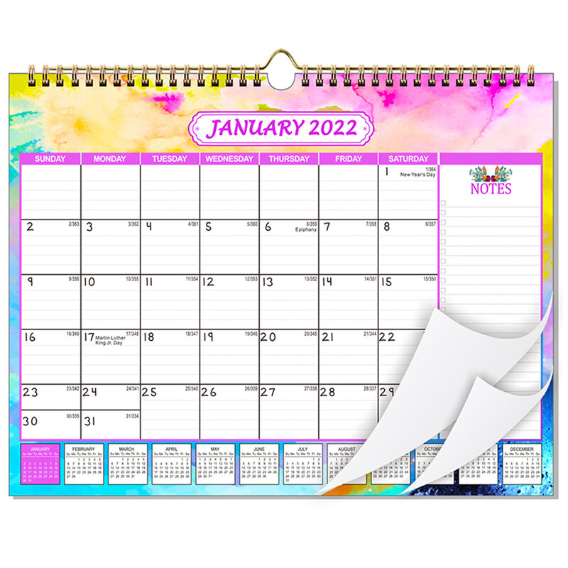 Новый 2022 настенный календарь висящий ежемесячный календарь планировщик ежемесячный офисный календарь для домашнего офиса настенный кален...