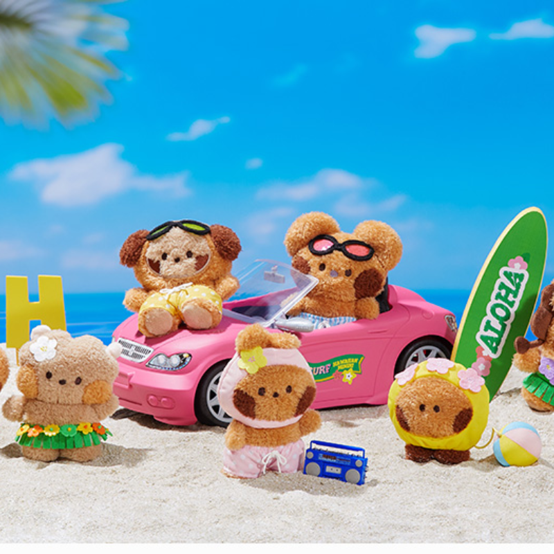 سلسلة ميني فريندز Kawaii Bt21 أنيمي بلوشي دمى لطيف الكرتون الصيف شاطئ الحيوانات محشوة أفخم لعب لينة الاطفال هدية