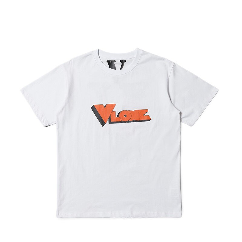 Vlone-Camiseta de manga corta con estampado de ojos para hombre y mujer, Camiseta holgada de media manga con cuello en V grande