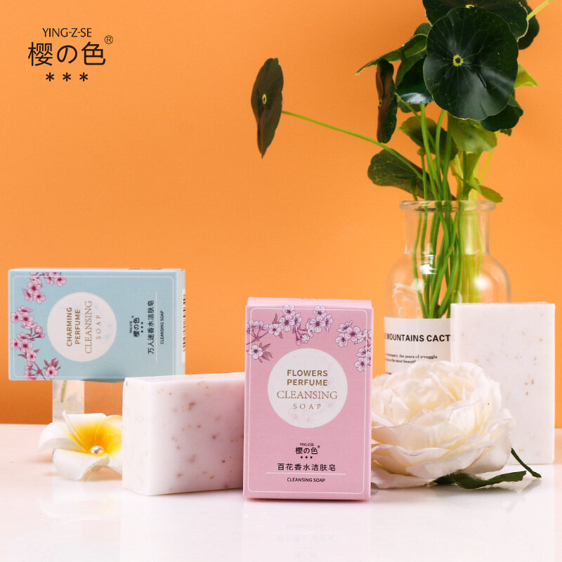100g Cherry Moisturizing Perfume Cleansing Oil Control Moisturizing Handmade Soap Free shipping