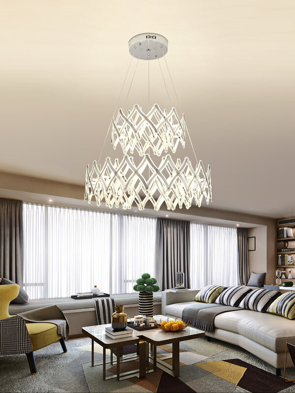 Żyrandol w stylu nordyckim salon nowoczesna minimalistyczna sypialnia kreatywna artystyczna z charakterem postmodernistyczna lekka luksusowa lampa do jadalni