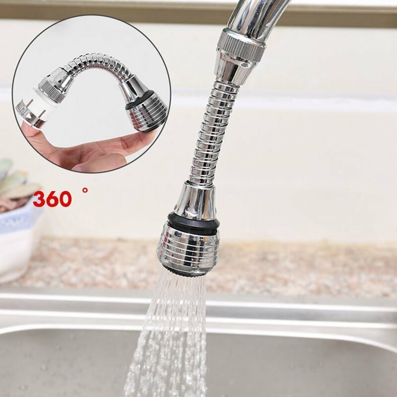 360 Rotate Swivel Kitchen Faucet Extension Tube Water Saving Tap Extender Adapter Nozzle for Sink Faucet Bathroom Accessories