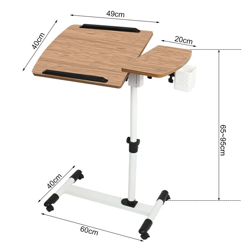 Складной компьютерный стол, портативный вращающийся, столик для ноутбука, прикроватный, поднимающийся, стоячий, мебель для дома