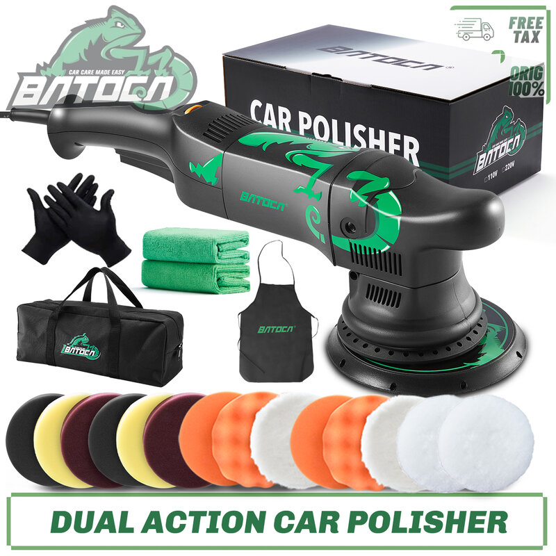 700W Dual Action Car Polisher Kit Machine 6Inch DA Car Polishing Machine Random Orbital Buffer Tool BATOCA