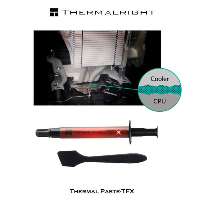 Thermalright Pasta Termal Atas-TFX Konduksi Ultra Tinggi 14.3 W/m-K, 2G/6.2G Tidak Konduktif untuk Minyak Pendingin Air CPU/GPU PC