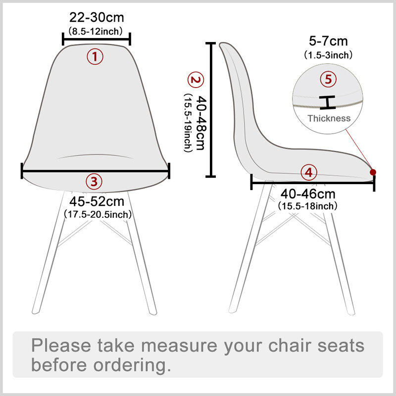 Coprisedile stampato per sedia a conchiglia coprisedili in stile nordico Patchwork fodera per sedile per sedia senza braccioli lavabile per la casa dei banchetti
