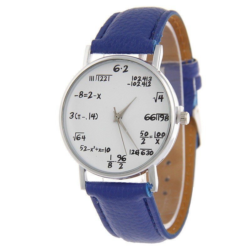 2019ใหม่แฟชั่น Casual สัญลักษณ์ทางคณิตศาสตร์ของผู้หญิงหนังควอตซ์นาฬิกาข้อมือผู้หญิงนี้ Relojes Hombre นาฬิกาผู้ชาย