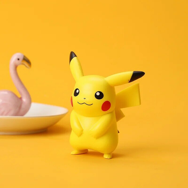 6 Styles Pokemon Pikachu Charmander Psyduck Squirtle Jigglypuff Bulbasaur Bulbasaur Anime Figures Toys Model Kawaii Kids GIft