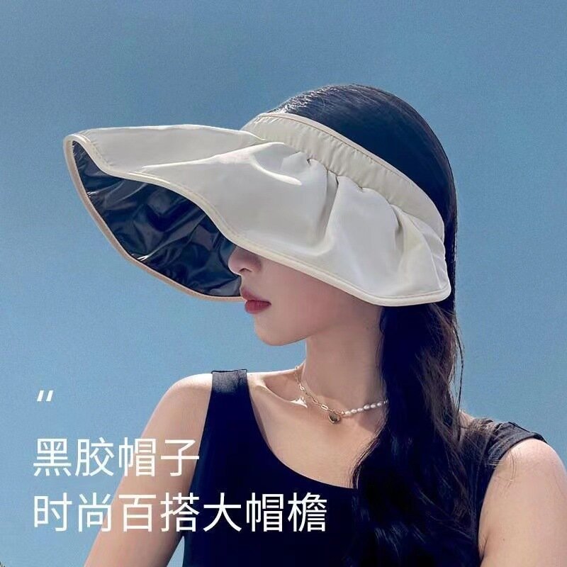 Sombrero de sol con protección solar para mujer, sombrero de playa, versión coreana, novedad de 2022