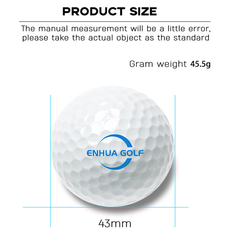 6pc 100 dureza bolas de prática de golfe ao ar livre esporte profissional bola de competição de golfe 2 cores linha super longa distância bolas de golfe