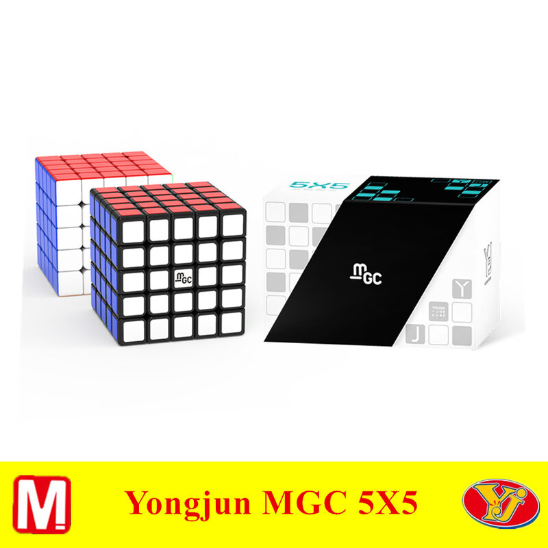 YJ MGC 5 5X5 Kecepatan Kubus Magnetik MGC 5 M 5X5X5 Puzzle Yongjun Profesional, Anti Stres, Mainan Puzzle, untuk Permainan, Hadiah Anak-anak