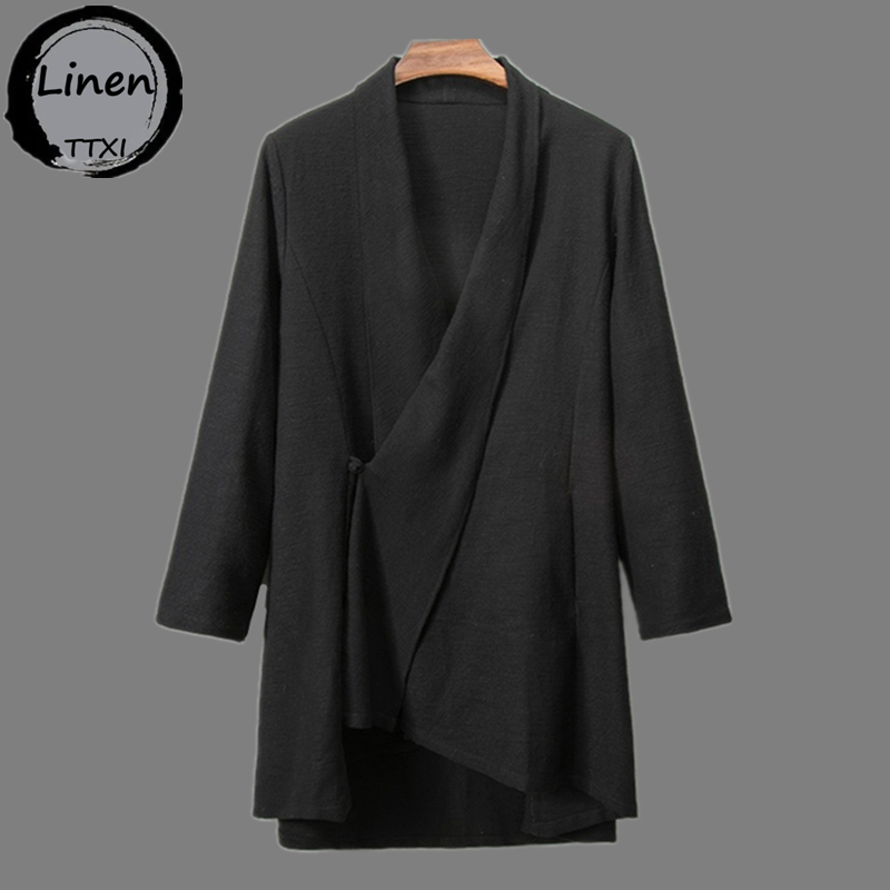 Costume Tang chinois pour hommes, costume Han de Style ancien, vêtements rétro pour hommes, manteau cape, costume Zen de Style ethnique, robe longue, automne