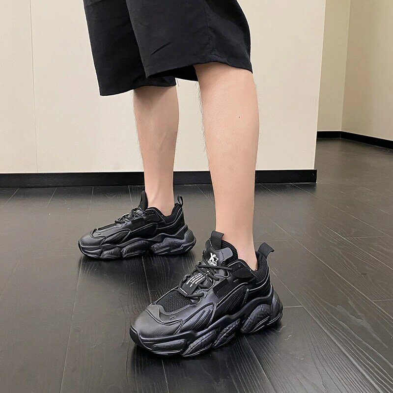 Женские высокие кроссовки на платформе, Повседневные вязаные кроссовки на массивной подошве, размер 41, для осени, 2021
