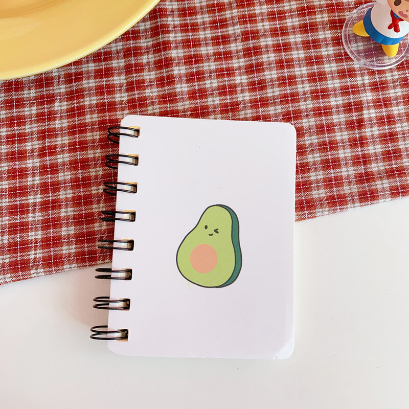 Korean Cartoon Anime Sweet Ins Wind Bear Bunny Coil Student Portable Notebook Handbook Mini Journal Planner Tearable Stationery