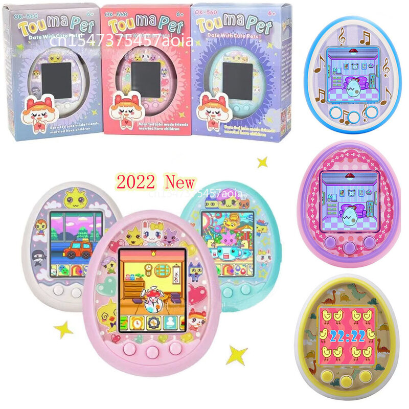 Tamagotichi-juguetes electrónicos divertidos para niños, mascota nostálgica en uno, ciber mascota Virtual, juguete interactivo, pantalla Digital HD a Color, e-pet