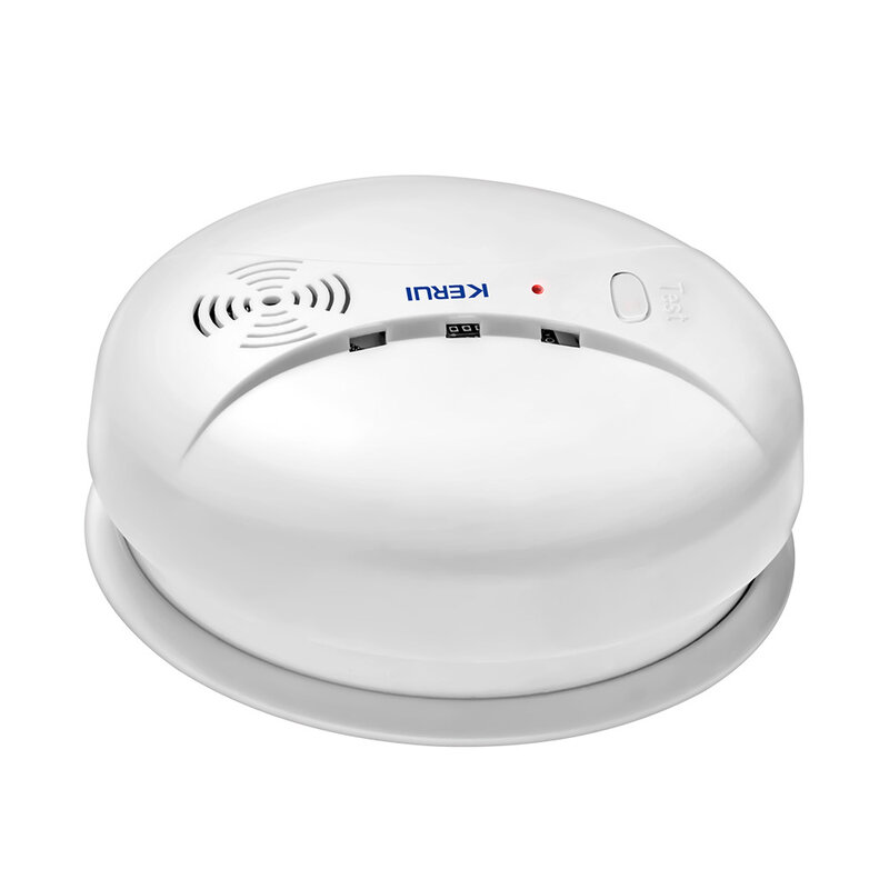 KERUI Detektor Asap Rumah Nirkabel 80db Sensor Pemadam Kebakaran Perlindungan Toko Sistem Alarm Keamanan Rumah