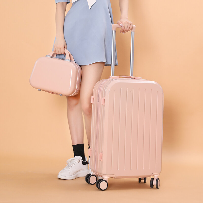 女性用トラベルスーツケース20インチ,ホイール付きスーツケース,機内持ち込み手荷物,婦人服,化粧品