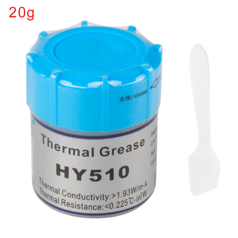 Серая силиконовая термопаста HY510, 20-25 г, проводящая смазка, радиатор ЦПУ, графический процессор, чипсет для охлаждения ноутбука со скребком