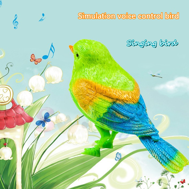 محاكاة الطيور التحكم الصوتي الموسيقى ألعاب تعليمية صغيرة الغناء الطيور التفاعلية الإلكترونية لعب للطفل الاطفال هدية مضحك لعبة