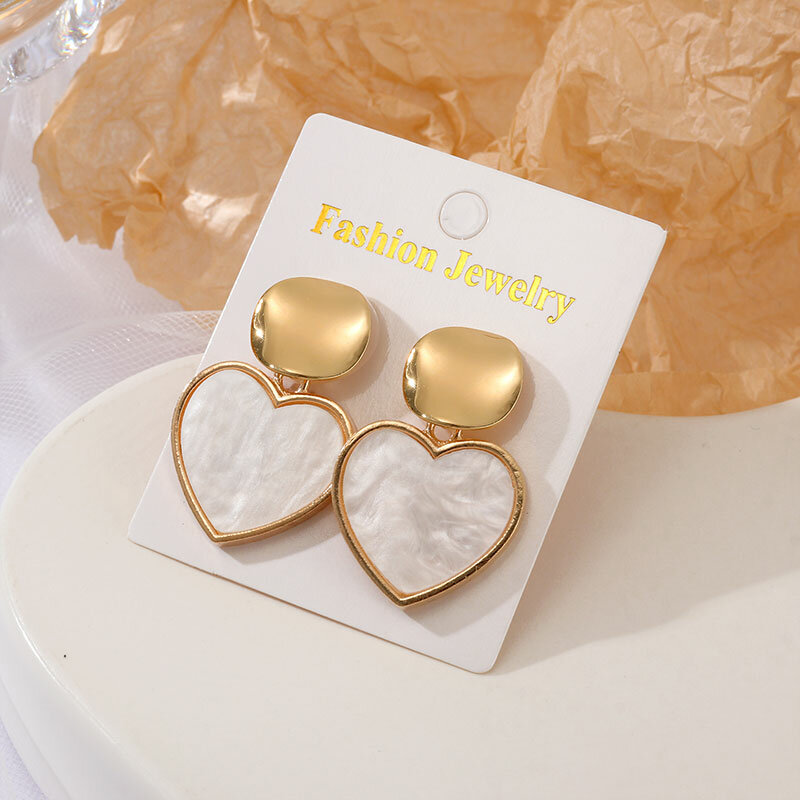 X&P 2022 Trend Korean Style Romantic Dangle Drop Earrings For Women Arcylic Geometric Pendant Earrings Punk Brincos Jewelry Gift