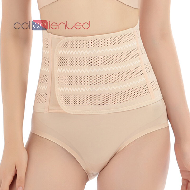 Coloriented 002 cintura addominale per scolpire il corpo per le donne cintura modellante per il corpo ondulata corsetto modellante dimagrante in vita in Velcro