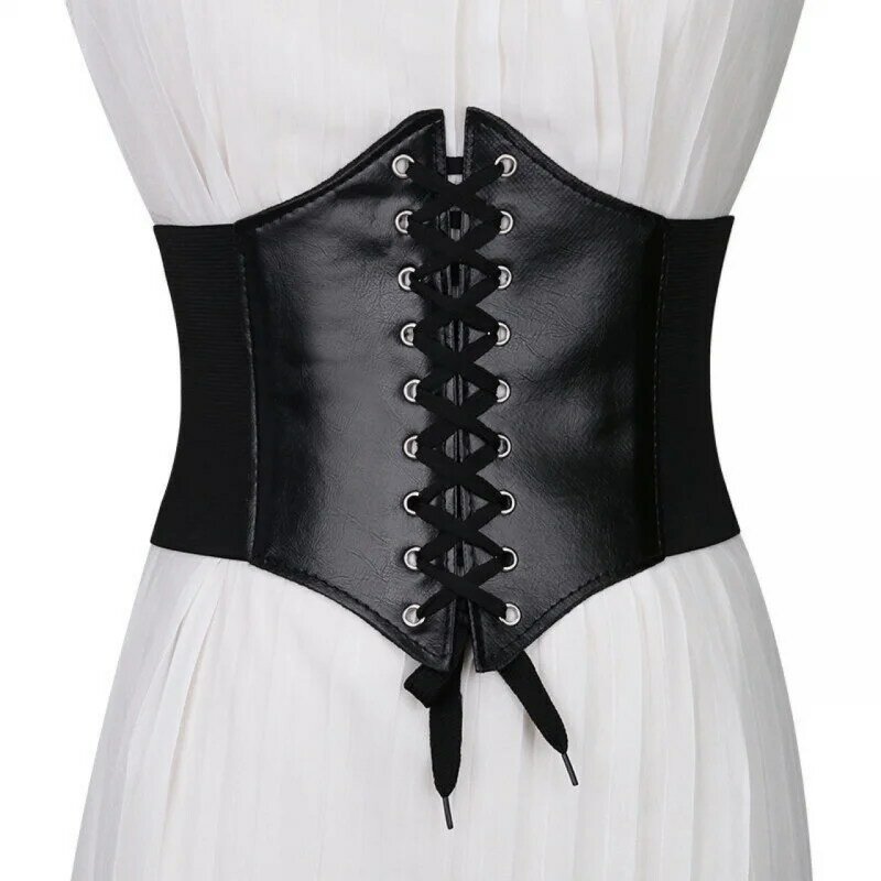 Colorful Elastic Waist Belts Waist Cincher Sexy Corsets Bustiers Corset Wide Belts Pu Leather Slimming Body Waistband for Women