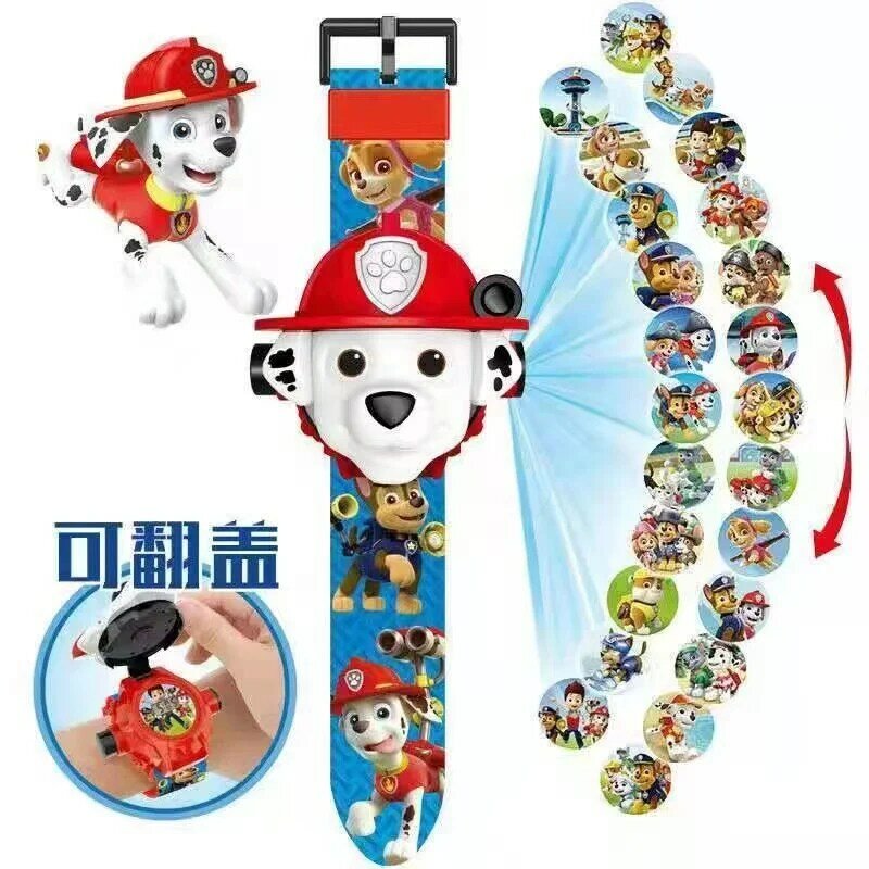 Paw Patrol Children Projection Watch Toys Chase Marshall Rubble Skye Action Figure Patrulla Canina Puppy Patrol Birthday Gifts
