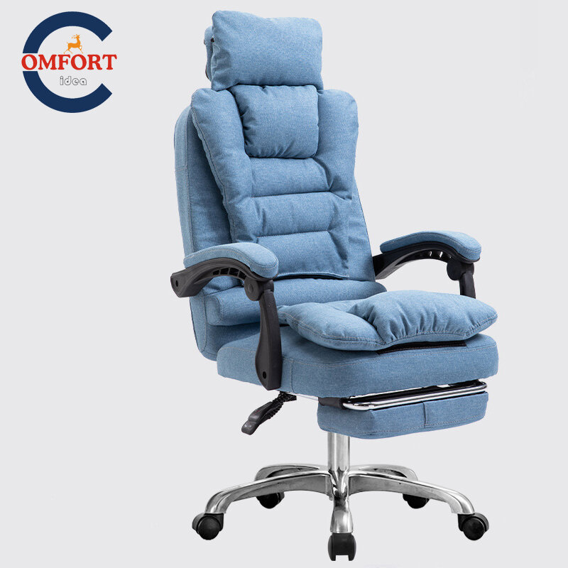Chaise de bureau avec repose-pieds pour le personnel, fonction pivotante, Design confortable, pour la chambre à coucher, nouvelle collection 2022