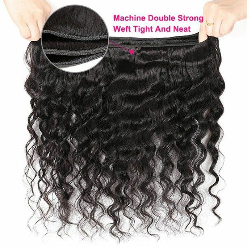 Deep Wave Bundle Brazilian Hair Weave Curly Human Hair Bundles Water Remy Hair Extensions 3 4 Bundles Fast Shipping