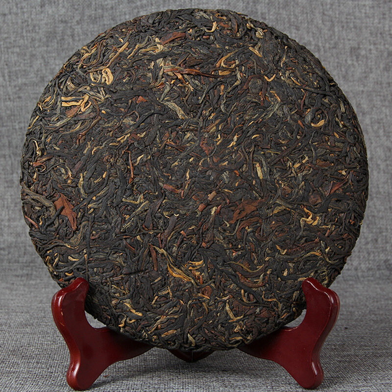 ยูนนาน Daye ยูนนานสีดำชาโบราณที่ทำจากสีแดงยูนนาน Fengqing โบราณสีดำชา357G เค้กไม่มีกาน้ำชา